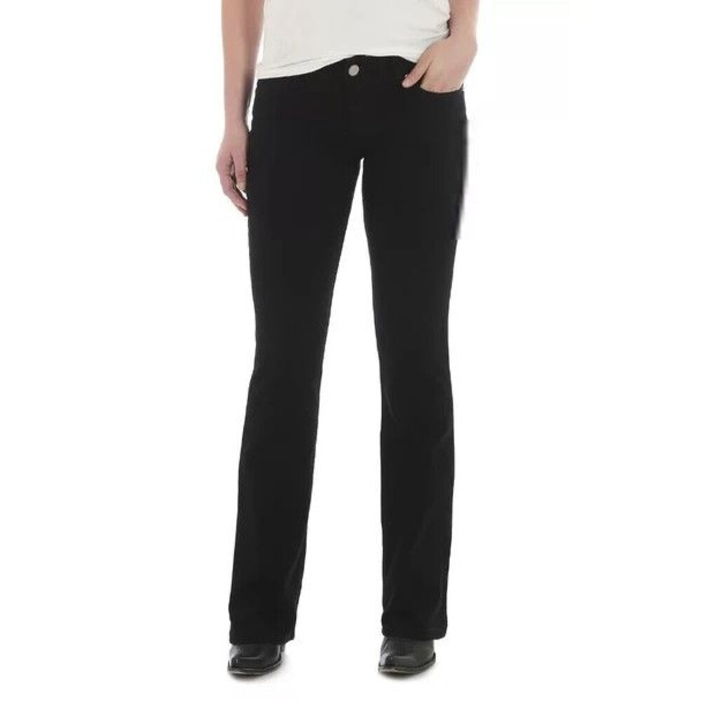 Wrangler 1009MWZBK Cowgirl Black Denim Mid-Rise Bootcut Jeans 1 x 27 Western